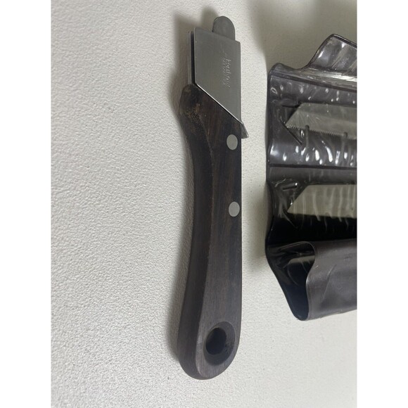 KERSHAW/KAI Blade-Trader model 1099 Wooden Handle, 6 Knives, case, papers. 1980s - Picture 5 of 9